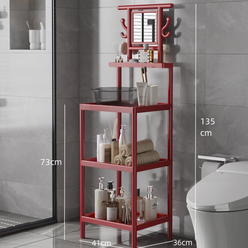 脸盆架卫生间浴室毛巾架落地可移动多层洗脸洗手盆架子置物收纳架