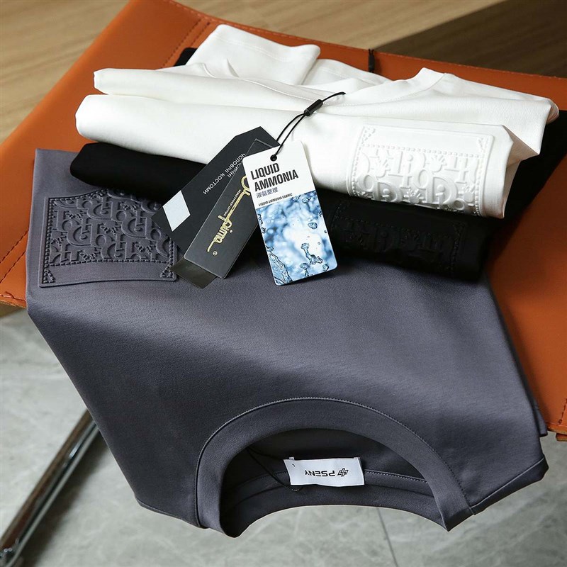 意式轻奢!80支液氨丝光匹马棉!夏季高端立体钢印短袖T恤男20972