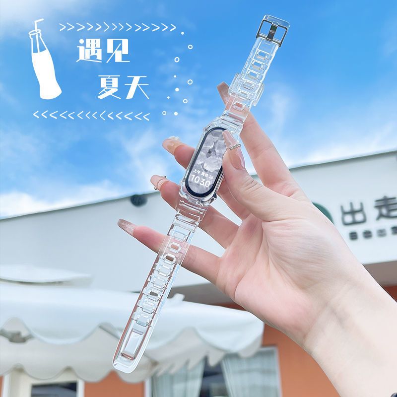 运动手表女款学生l高颜值高中生透明震动闹钟百搭男多功能智能手