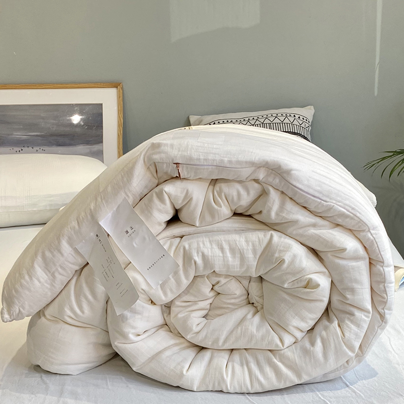 日系全棉水洗大豆被芯春秋被子秋冬加厚单双人原棉A类大豆芯