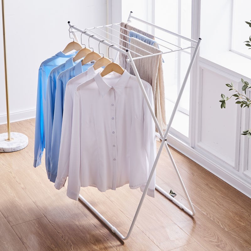 学生宿舍公寓室内可折叠晾衣架x型阳台简易衣架毛巾架落地式