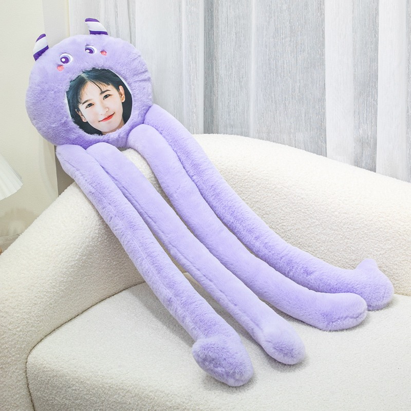 人偶娃娃章鱼玩偶睡觉人形抱枕diy定制人脸公仔印照片毛绒玩具女