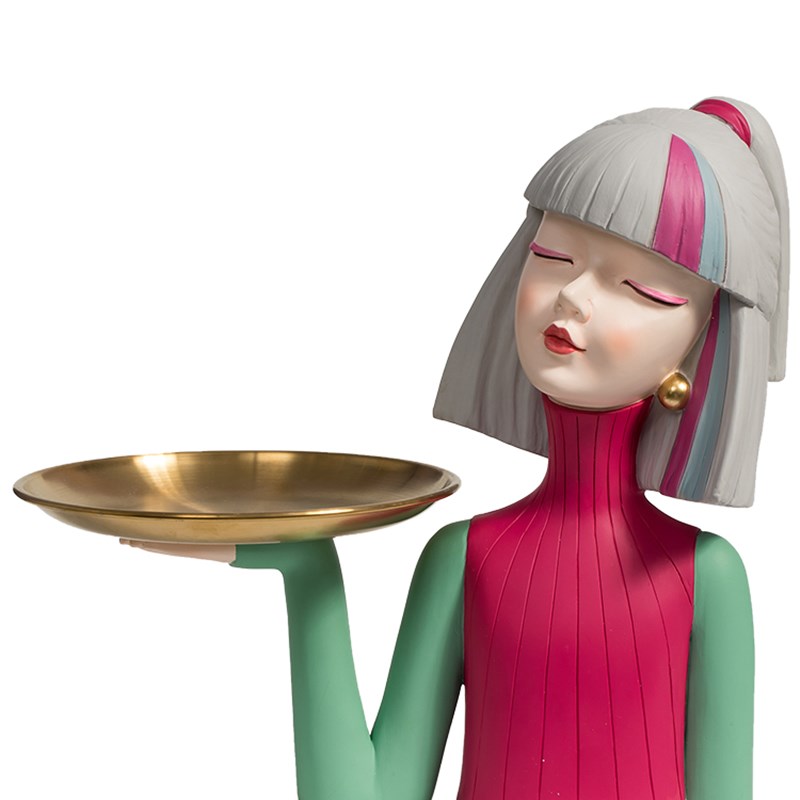 创意玄关收纳托盘桌面摆件家居饰品北欧轻奢风客厅床柜装饰工艺品