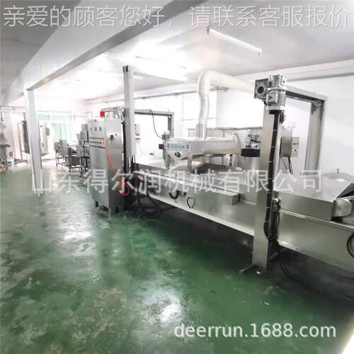 福建鲜切红薯条油炸机 地瓜条上浆上粉油炸生产线 免费安装调试