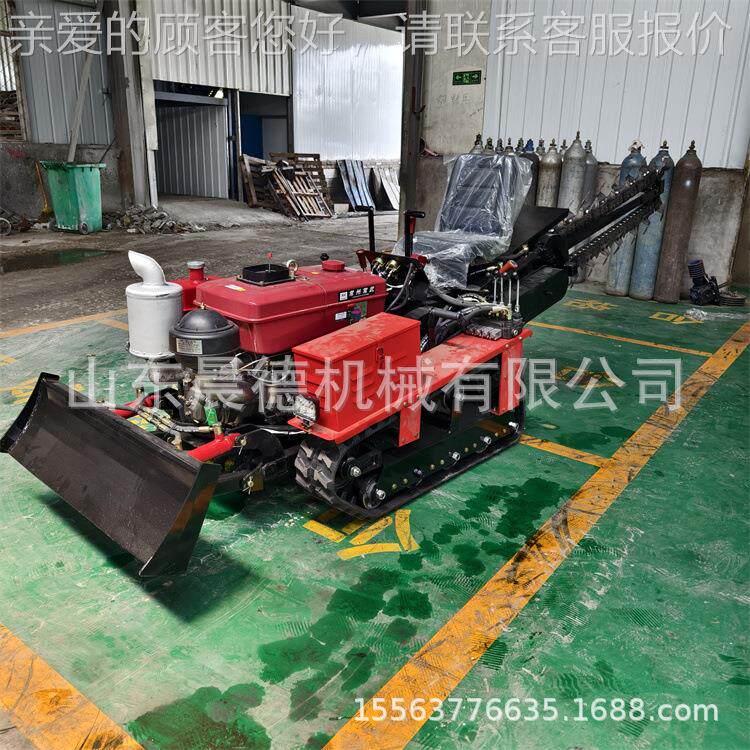 履带式果沟挖WEF园沟机 手扶19型链条开电缆埋线5开槽机