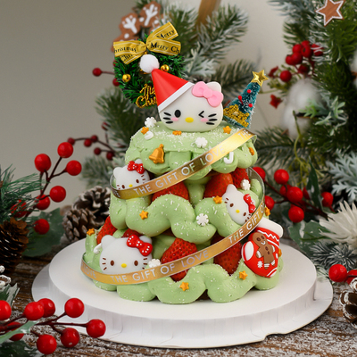 圣诞节HelloKitty蛋糕装饰摆件