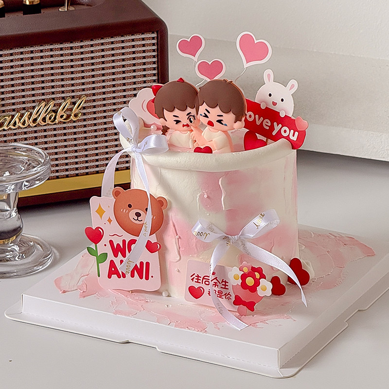 214情人节蛋糕装饰软胶情侣摆件浪漫告白520爱心iloveyou烘焙插件,节庆用品/礼品,节日装扮用品,淘宝优惠券,粉丝福利购,淘宝优惠卷