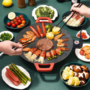 印师傅家用烤肉盘电烤盘少烟不粘煎肉烤肉韩式多功能电烧烤架室内