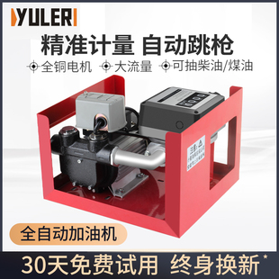 直流O加油泵定量柴油抽油机 渝乐全自抽油动泵12V24V220V伏计量式