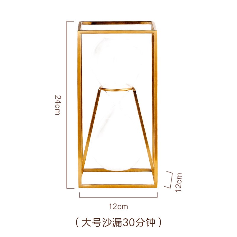 北欧风装饰办公室沙漏摆件时间计时器30 6L0分钟创意个性金属书房