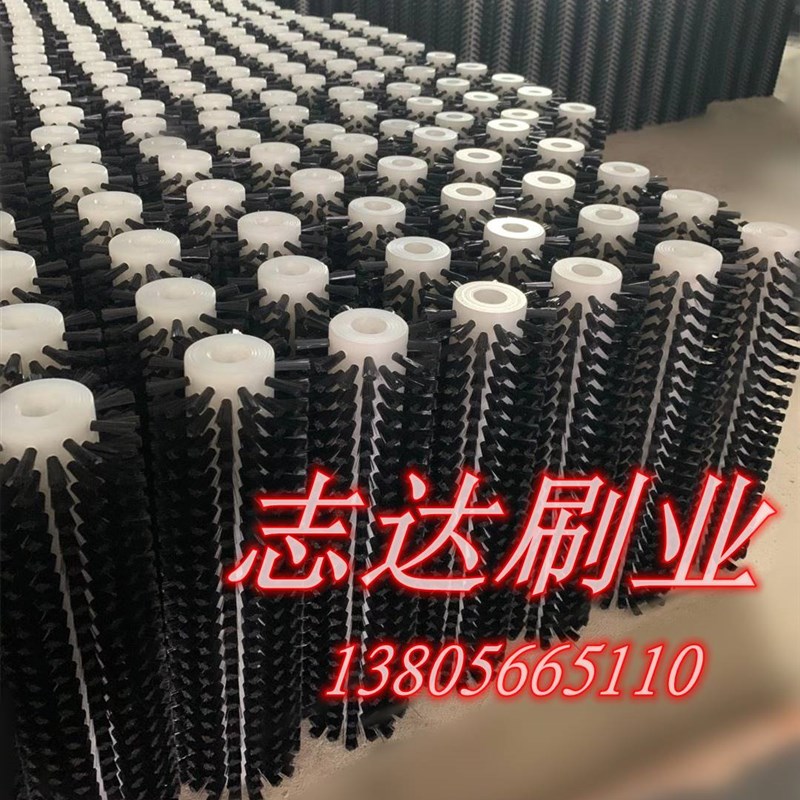 工业毛刷辊滚筒刷防静电厂家定做尼龙丝刷抛O光清洗机毛刷除尘空