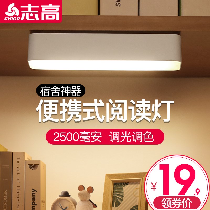 大学生宿舍酷毙灯管神器led护眼台灯充电学习用S寝室书桌阅读写字