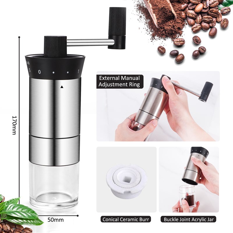 手摇磨豆机家用小型手动手磨咖啡机意式咖啡器具手冲咖Y啡豆研磨