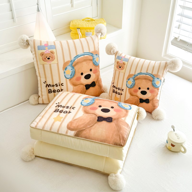 卡通抱枕被子两用二合一毯子汽车用靠背办公室午睡折叠枕头被四季