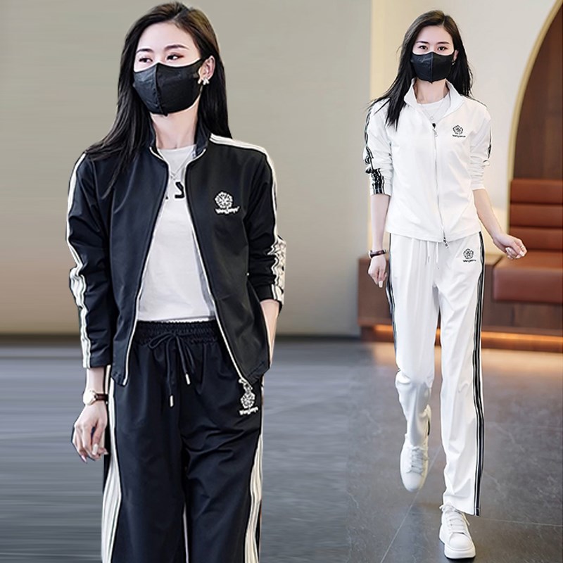 大码女装休闲套装女2024年秋季新款时H尚减龄长袖卫衣+裤子两件套
