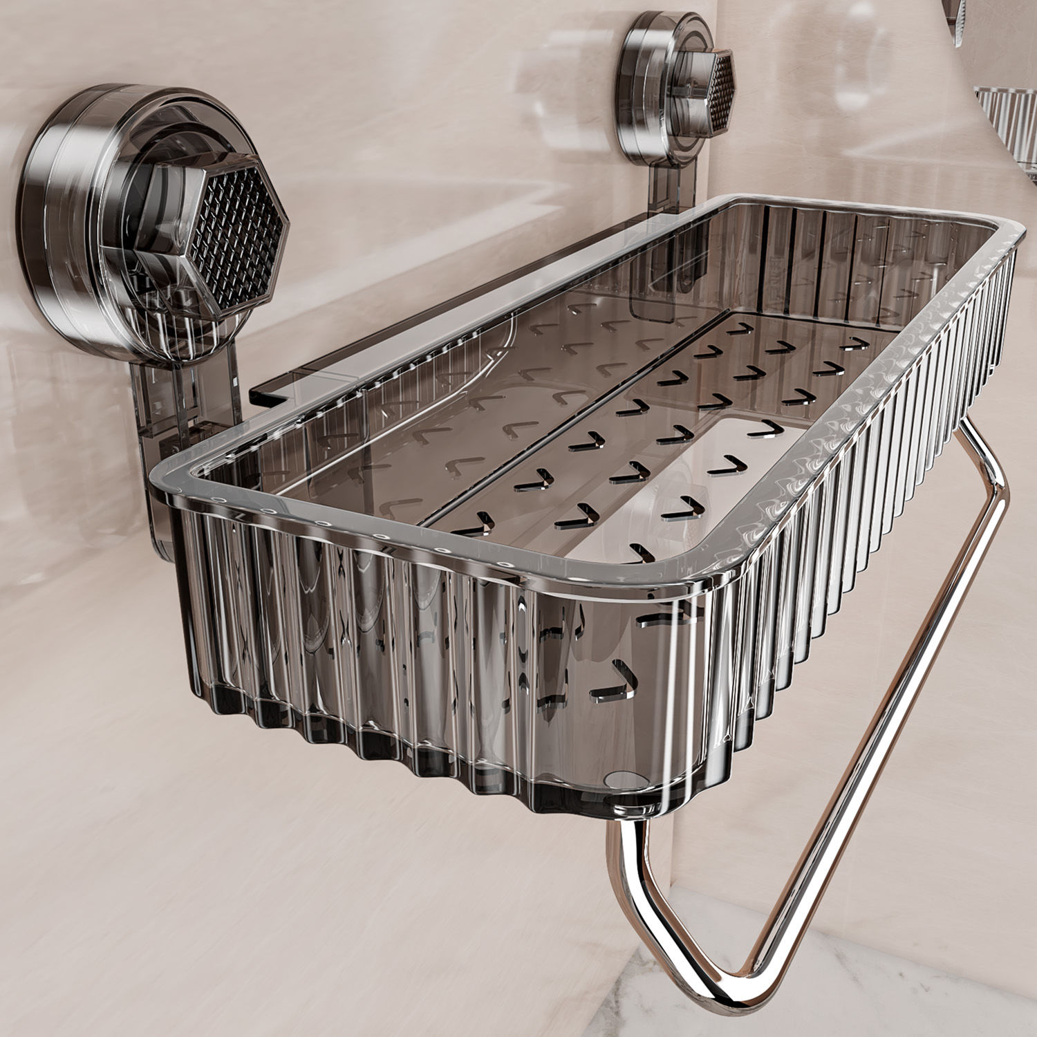 免打孔壁挂式卫生间置物架