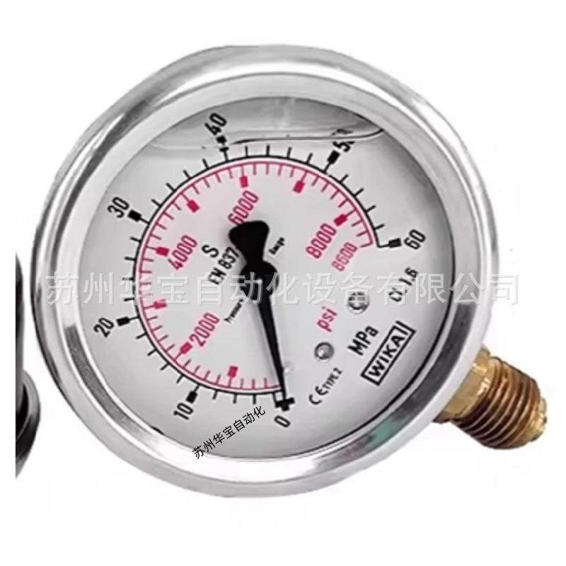 威卡wika抗震压力表YN60径向YN-60Z轴向EN837-1包耐震压力表