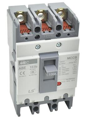 MCCB塑壳断路器ABE103b 60A 75A 100A原装LS产电正品3P空开实物图