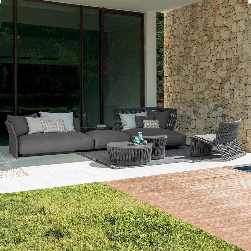 北欧户外发院园铝合金沙休闲藤编沙发防水防晒露天958庭花户外家