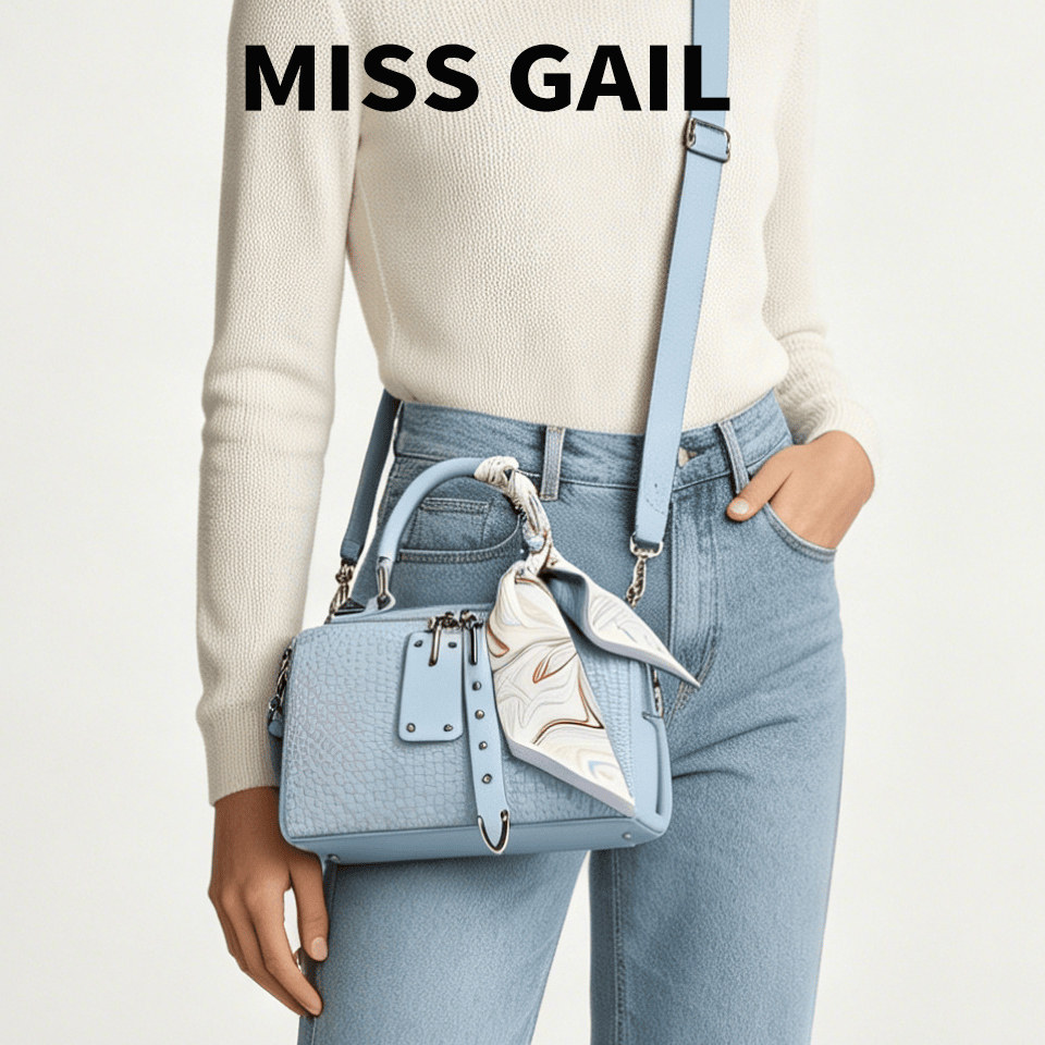 MissGail香港精致丝巾少女休闲单肩斜挎通勤包小众高颜值女手提包