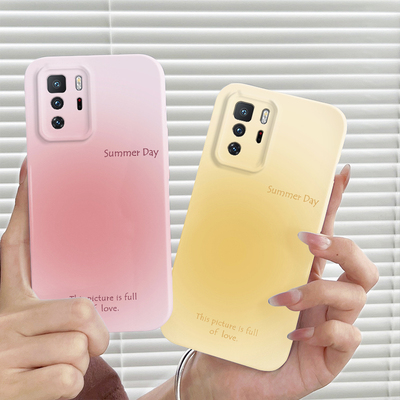 黄色渐变小清新适用红米note10手机壳红米note10pro菲林硬壳红米note9pro男女保护红米note9/5G红米Turbo3潮