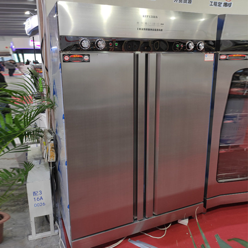 广东刀具快餐盘消毒柜双门 远红外线高温不锈钢消毒柜商用