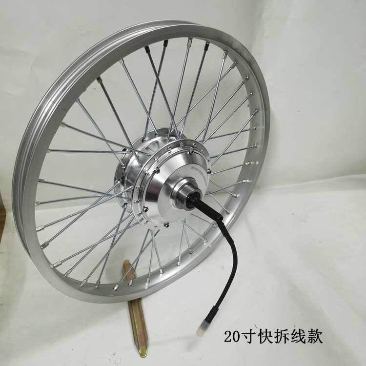 20寸电动单车轮毂组后驱马达36V350W48V500W通用无刷有齿高速电机