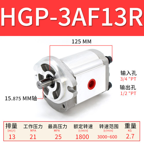 HGP-3A高压齿轮泵HGP3AF8R 11R 14R 17R 23R 25R 28R 30R液压油泵