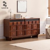 北美樱桃木收纳柜餐边沙发客厅柜倾木卧室柜韶华边柜六斗复古中古