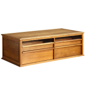 茶几复古北欧大大落地客厅茶几缅甸实木老茶几古风柚木中别墅