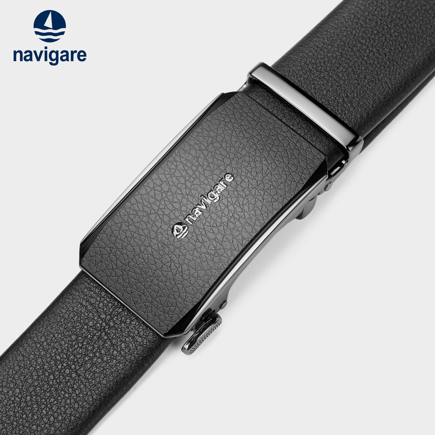 Navigare意大利小帆船男士真皮皮带头层牛皮商务自动扣爸爸裤