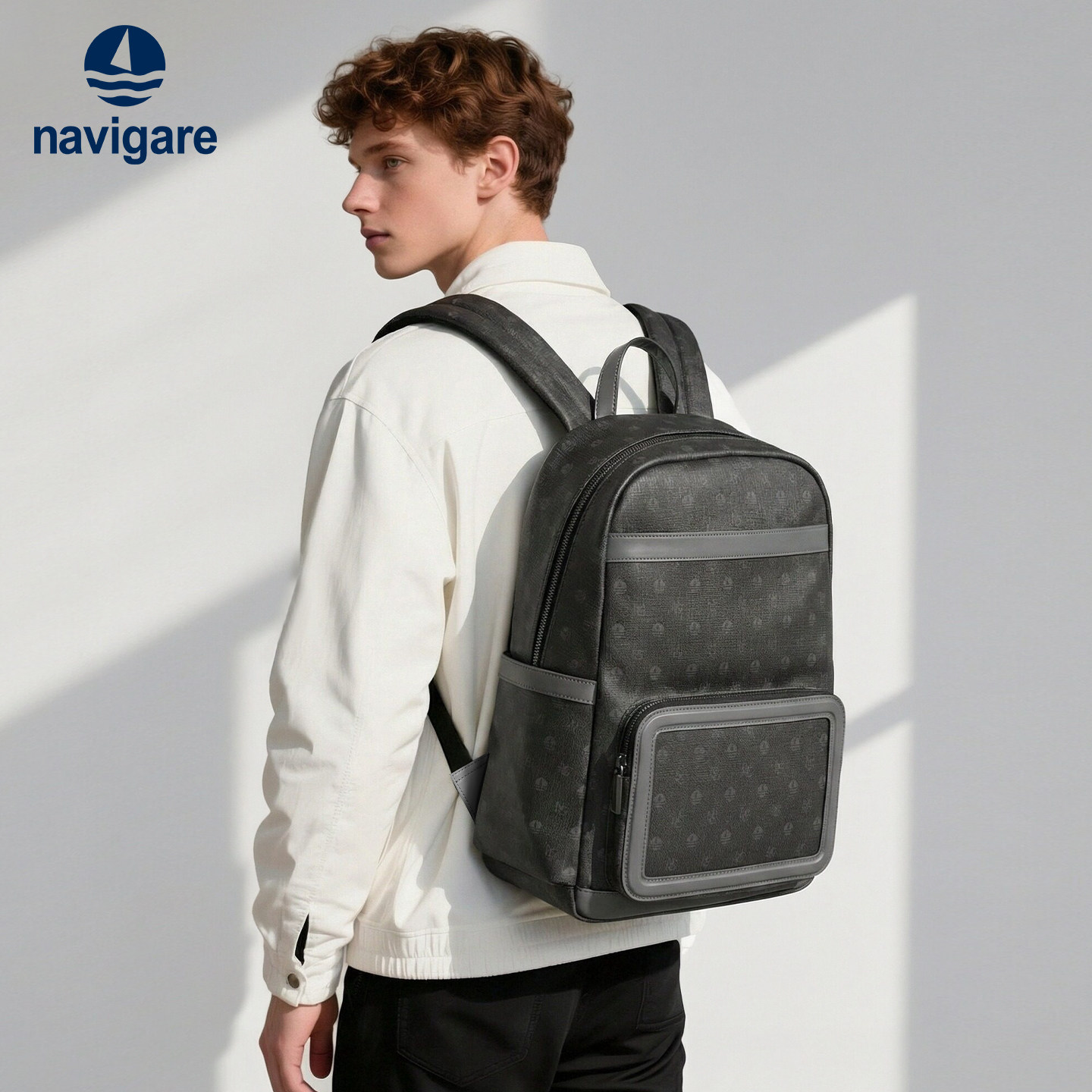 Navigare意大利小帆船2026新款男士双肩包电脑包通勤大容量背包