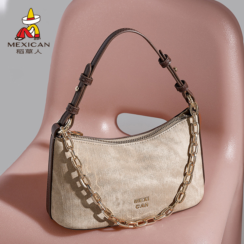 稻草人包包女包2025夏季新款小众设计高级感小包单肩包斜挎包正品