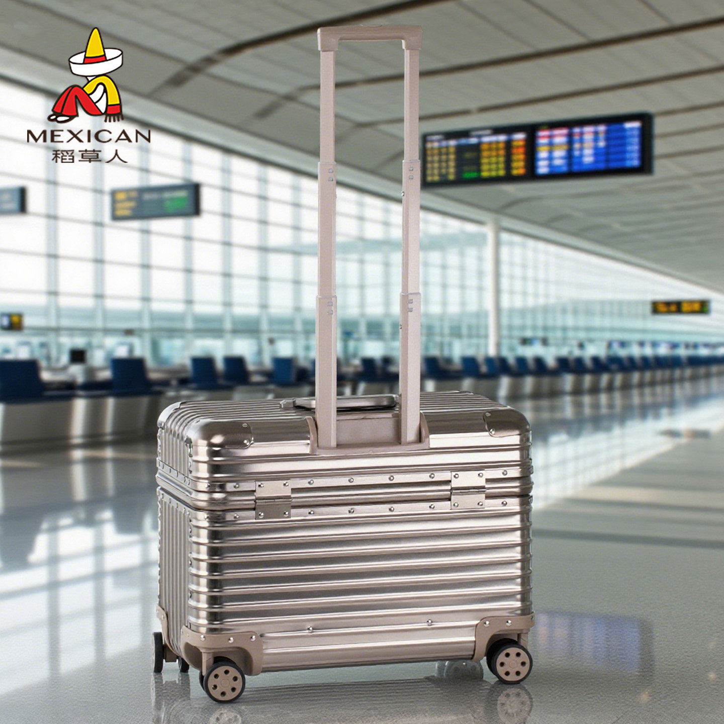 稻草人2025新款铝镁合金拉杆摄影行李箱旅行相机万向轮器材登机箱