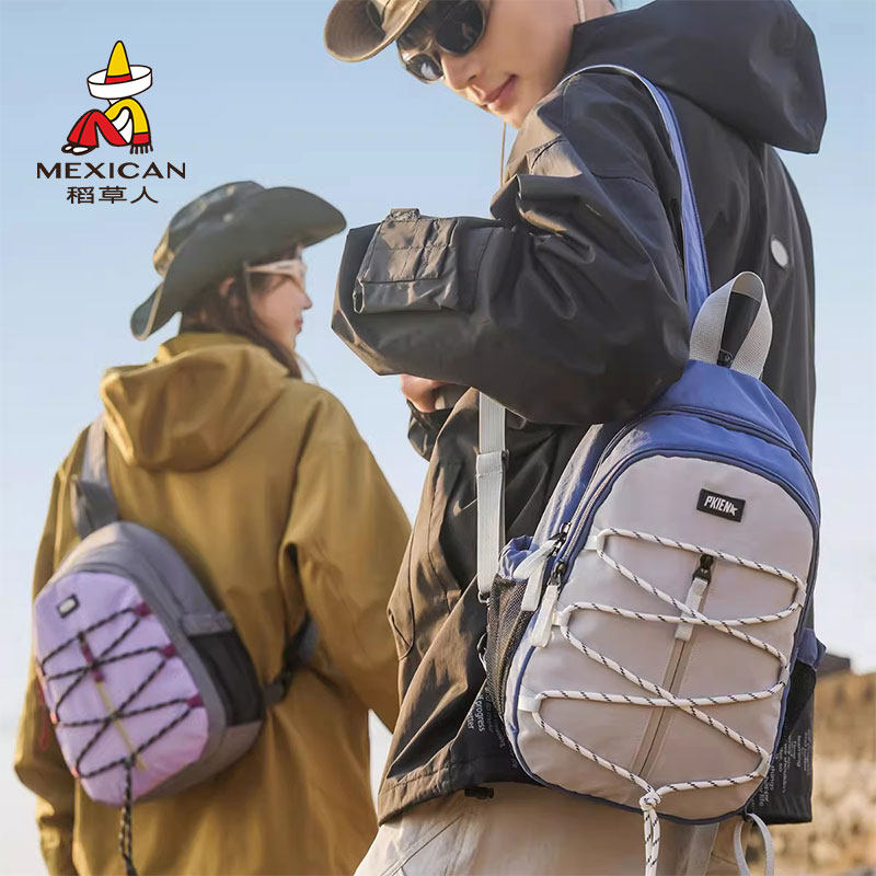 稻草人两用胸包男款轻便通勤户外运动登山休闲潮牌斜挎包背包