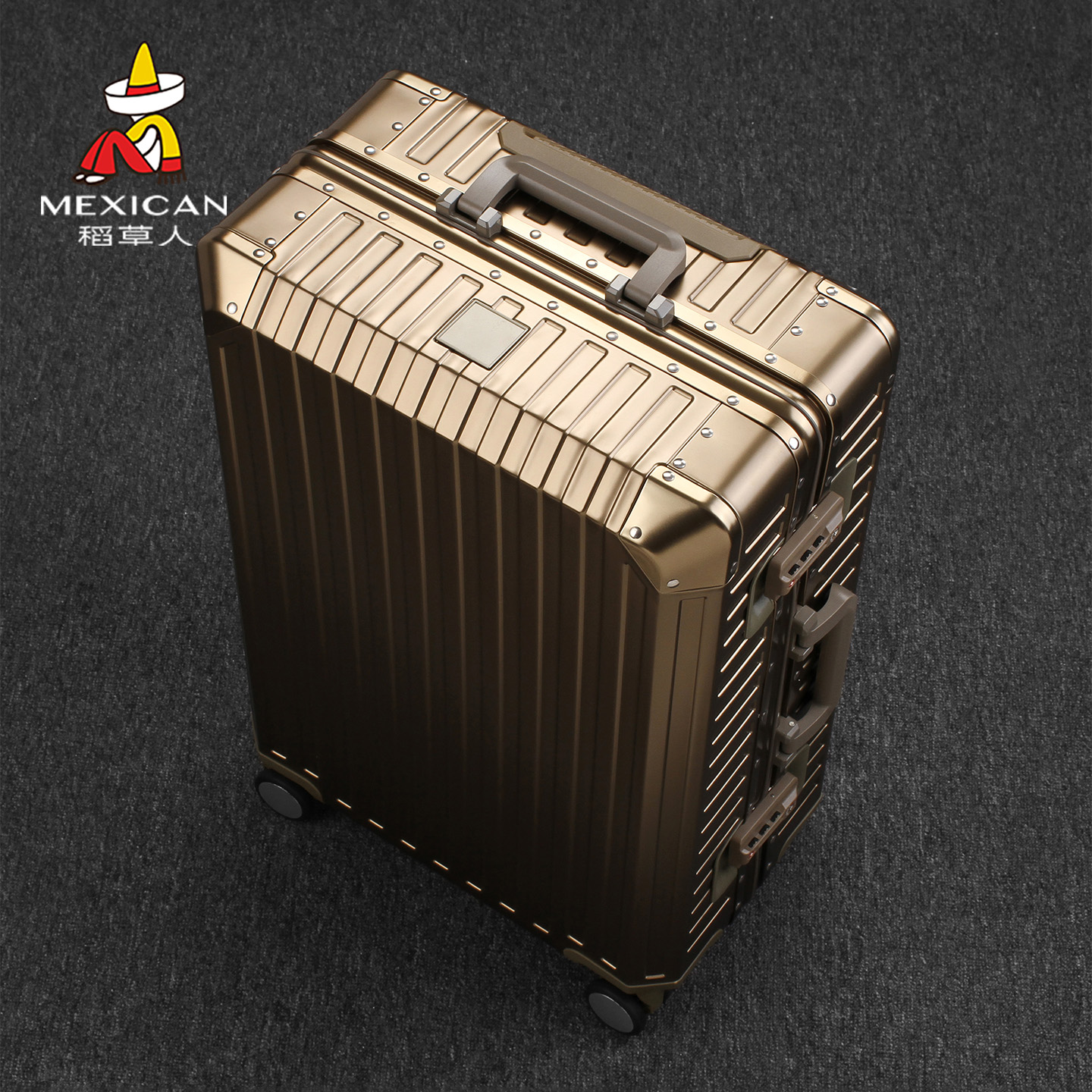 稻草人2025新款全铝镁合金行李箱密码金属拉杆女耐用结实旅行箱男