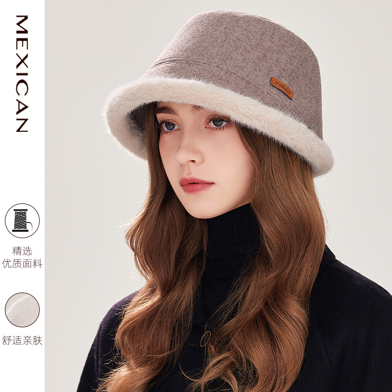 稻草人纯色毛边渔夫帽子新款