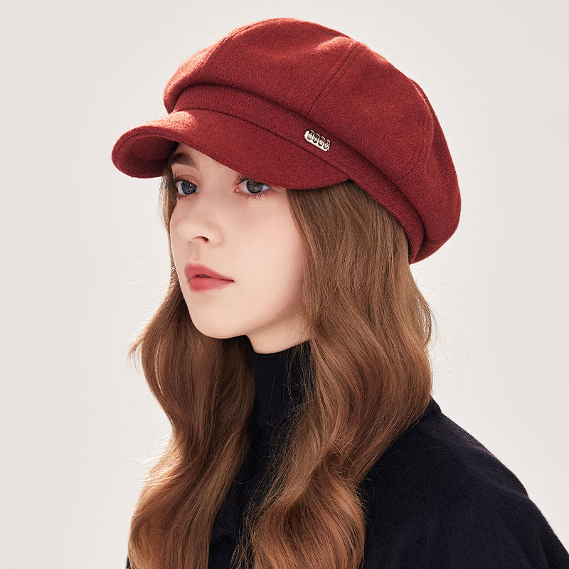 稻草人八角贝雷帽女2025春秋新款英伦复古报童帽画家帽子百搭文艺