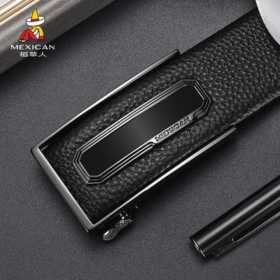 稻草人皮带男士正品真皮