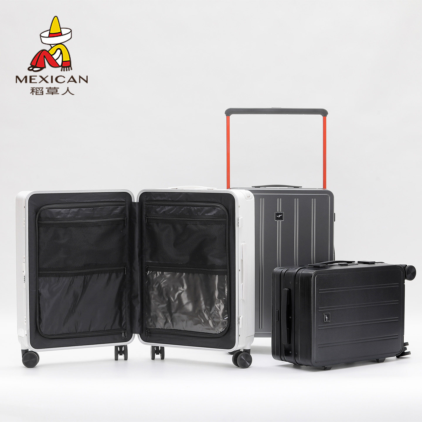 稻草人2025新款宽拉杆行李箱女大容量24寸拉杆箱男皮箱撞色旅行