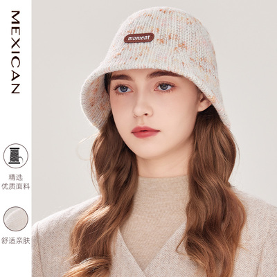 稻草人官方正品早秋薄款时尚潮流洋气盆帽女大帽檐显脸小渔夫帽子