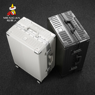 稻草人铝框款行李箱万向轮皮箱拉杆箱旅行箱20登机箱子24寸26男女