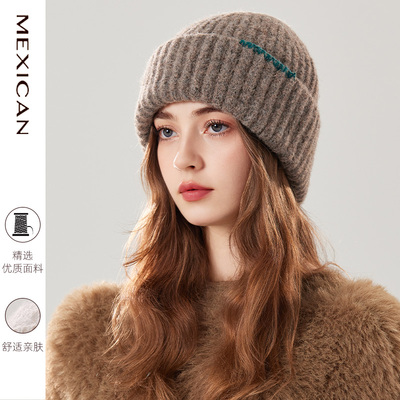 稻草人针织帽女秋冬季保暖防寒