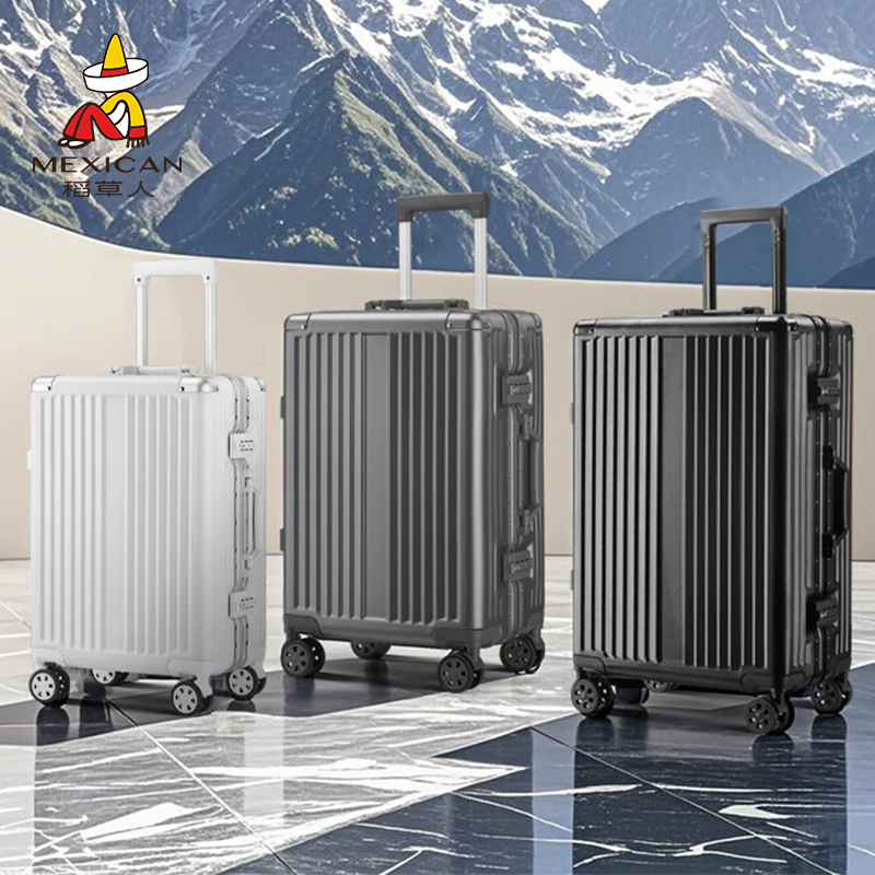 稻草人2025新款铝框行李箱男拉杆箱24寸结实耐用密码女旅行皮箱子