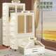 免组装 家用童衣小衣橱可折叠双48802开门收纳柜被儿子尿不小湿储