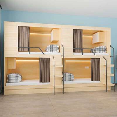 太空舱板式上板下GYC-6875床双层电竞酒店宿舍青旅寓职民员工宿式