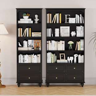 古书书ltao1001中古风书房柜卧室家用桌落复地置物架客厅展示柜收