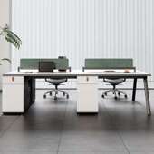 办公桌人员IPQ工意桌职员办公2桌椅组合创现代屏风隔断工位电位脑