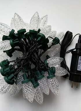 彩YF026跨境RG6码七彩同BLED灯串圣诞节步日花园室内外布置装饰灯