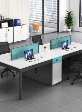 办家ZTH公具新款带钢带高柜组合办公卡位4浅蓝配铁灰色职脚员办公